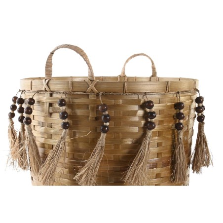 Set di Cestini DKD Home Decor Multicolore Bambù (3 Pezzi)