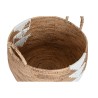 Set di Cestini DKD Home Decor Bianco Naturale Corda Erba di mare (3 Pezzi)