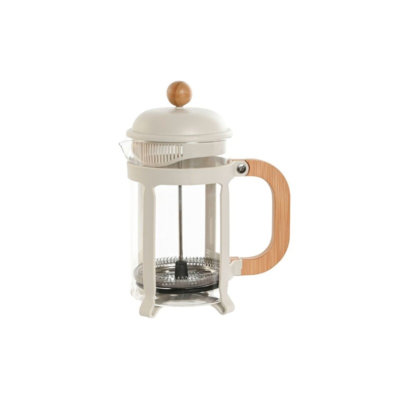 Caffettiera a Stantuffo Home ESPRIT Bianco Naturale Acciaio inossidabile 800 ml 15 x 10 x 22 cm Caffettiera a Stantuffo Home ESPRIT Bianco Naturale Acciaio inossidabile 800 ml 15 x 10 x 22 cm