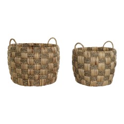 Set di Cestini Home ESPRIT Naturale Erba di mare Fibra naturale (2 Pezzi)