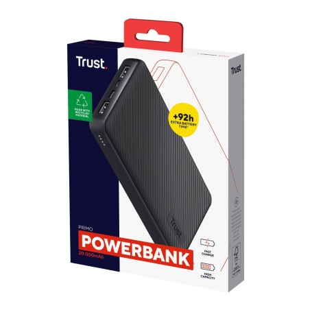 Power Bank Trust Primo Nero 20000 mAh