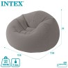 Poltrona Gonfiabile Intex Grigio 107 x 69 x 104 cm 114 x 71 x 114 cm (6 Unità)