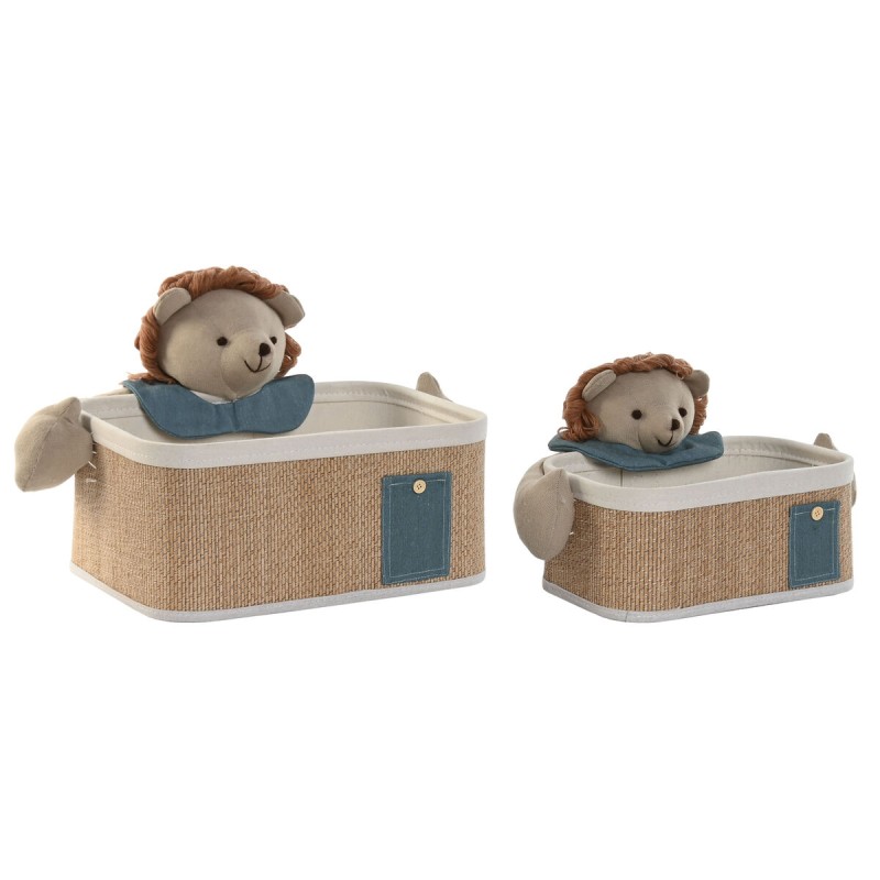 Set di Cestini Home ESPRIT Verde Naturale 40 x 32 x 27 cm 2 Pezzi Set di Cestini Home ESPRIT Verde Naturale 40 x 32 x 27 cm 2 Pezzi