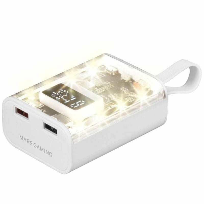 Powerbank Mars Gaming MPK10KW Bianco 10000 mAh Powerbank Mars Gaming MPK10KW Bianco 10000 mAh