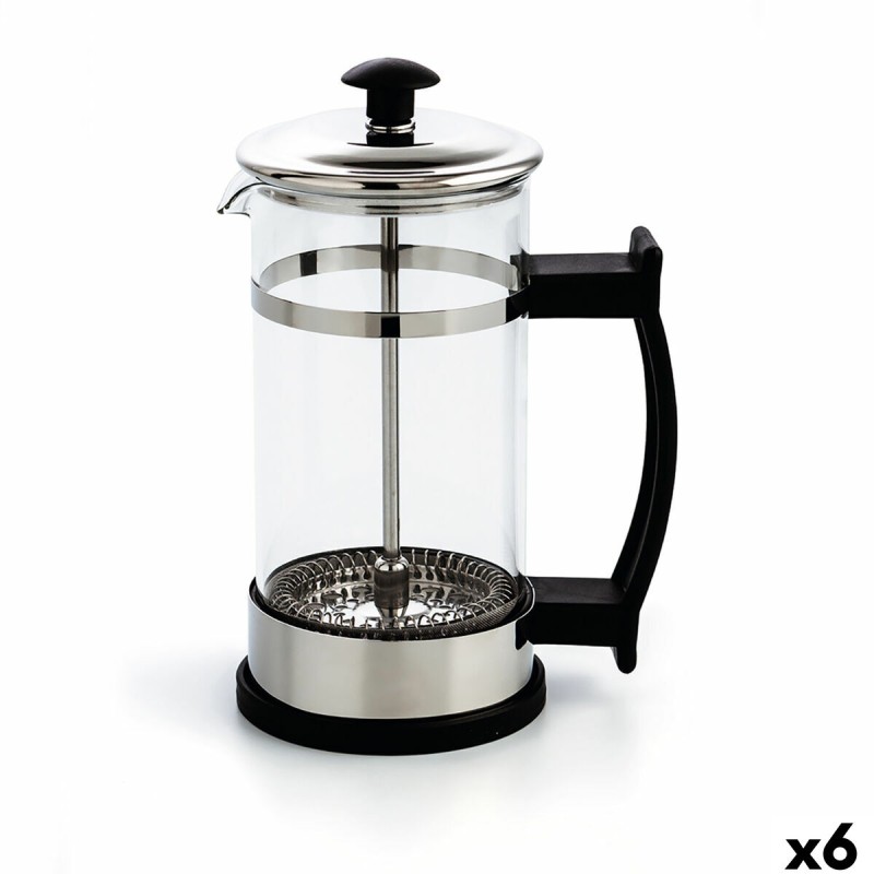 Caffettiera a Stantuffo Quid Serenia Trasparente Vetro Acciaio inossidabile 350 ml (6 Unità) Caffettiera a Stantuffo Quid Serenia Trasparente Vetro Acciaio inossidabile 350 ml (6 Unità)