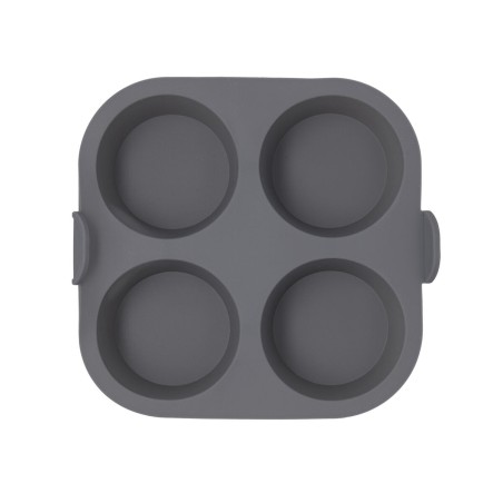 Teglia per Muffin Quid Naturalia Grigio 17 x 17 x 5 cm Silicone (12 Unità)