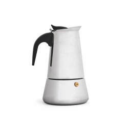 Caffettiera Italiana Kinvara S12AA-9T Nero Argentato Acciaio 9 Tazze