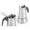 Caffettiera Italiana Kinvara S12AA-9T Nero Argentato Acciaio 9 Tazze
