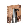 Caffettiera Italiana Kinvara S12AA-4T Nero Argentato Acciaio 4 Tazze