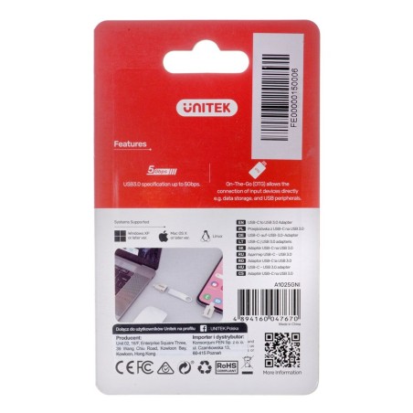 Adattatore USB-C con USB Unitek A1025GNI