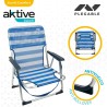 Sedia da Spiaggia Aktive Pieghevole Azzurro 44 x 72 x 35 cm (4 Unità)