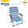 Sedia da Spiaggia Aktive Pieghevole Azzurro 44 x 72 x 35 cm (4 Unità)