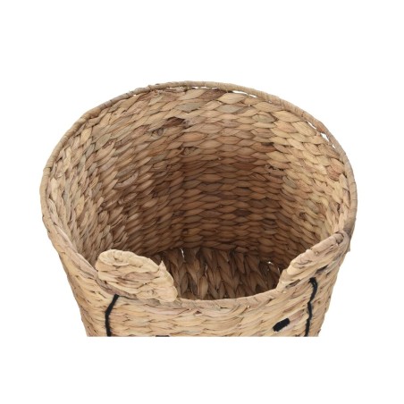 Cestino DKD Home Decor Marrone Nero Naturale Juncus animali Tropicale 35 x 35 x 35 cm (4 Unità)