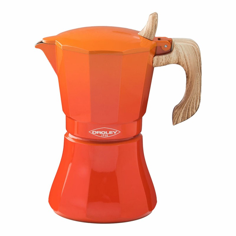 Caffettiera Italiana Oroley Petra Arancio Alluminio 6 Tazze Caffettiera Italiana Oroley Petra Arancio Alluminio 6 Tazze