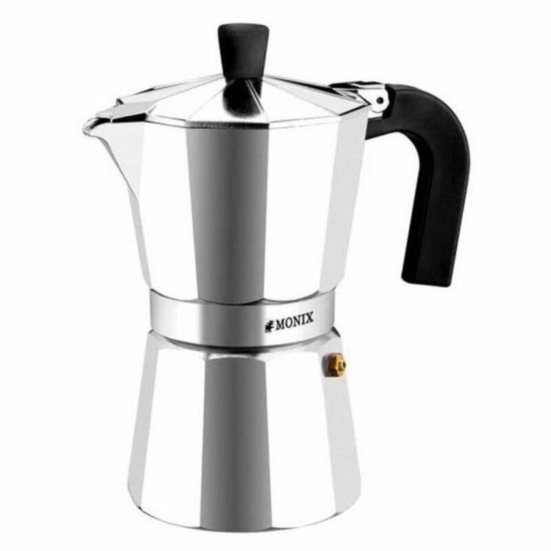 Caffettiera Italiana Monix Braisogona_M620003 Argento Alluminio 3 Tazze Caffettiera Italiana Monix Braisogona_M620003 Argento Alluminio 3 Tazze