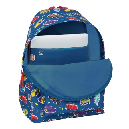 Zaino per Portatile Cars Racing Blu Marino