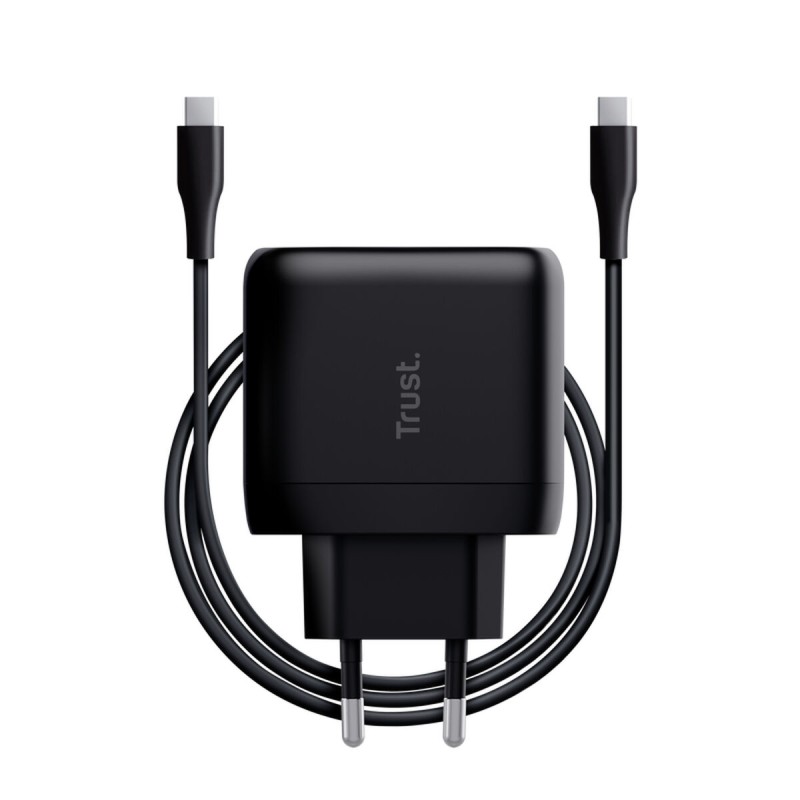 Caricabatterie da Parete + Cavo USB-C Trust Maxo Nero 65 W Caricabatterie da Parete + Cavo USB-C Trust Maxo Nero 65 W