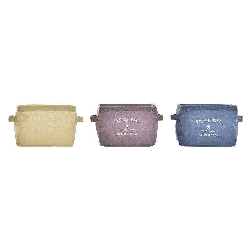 Cestino DKD Home Decor Giallo Azzurro Rosso Granato Tela Moderno 20 x 16 x 15 cm (3 Unità) Cestino DKD Home Decor Giallo Azzurro Rosso Granato Tela Moderno 20 x 16 x 15 cm (3 Unità)