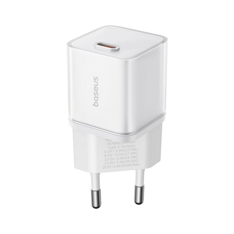 Caricabatterie da Parete Baseus P10162504213-00 Bianco 30 W Caricabatterie da Parete Baseus P10162504213-00 Bianco 30 W