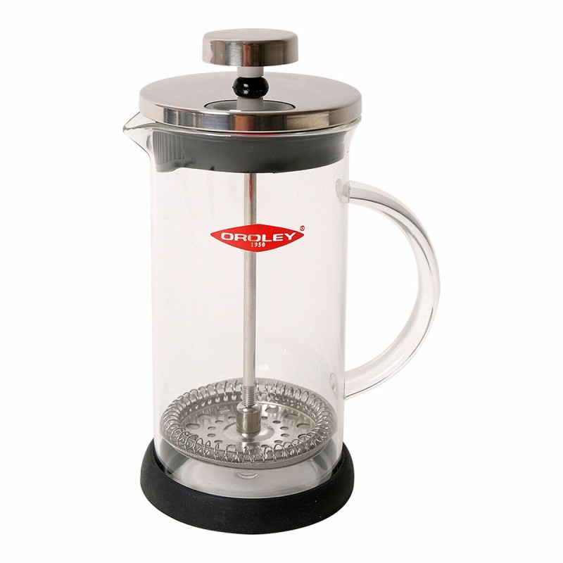 Caffettiera a Stantuffo Oroley Spezia 6 Tazze Vetro Borosilicato Acciaio inossidabile 18/10 600 ml Caffettiera a Stantuffo Oroley Spezia 6 Tazze Vetro Borosilicato Acciaio inossidabile 18/10 600 ml