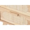 Comodino Home ESPRIT Legno Metallo Rattan 40 x 30 x 48 cm