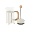 Caffettiera a Stantuffo Home ESPRIT Bianco Naturale Acciaio inossidabile polipropilene 350 ml 13 x 8 x 19 cm