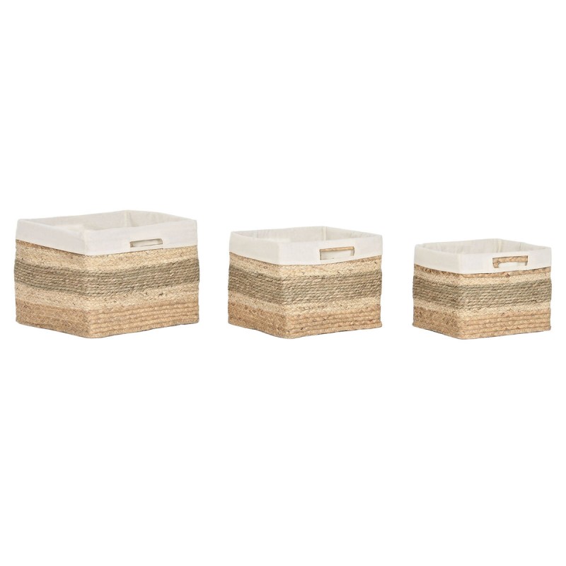 Set di Cestini Home ESPRIT Naturale Erba di mare Tropicale 40 x 33 x 28 cm 3 Pezzi Set di Cestini Home ESPRIT Naturale Erba di mare Tropicale 40 x 33 x 28 cm 3 Pezzi