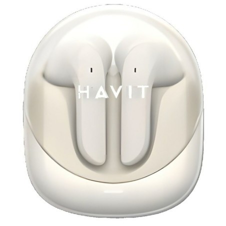 Auricolari Wireless con Custodia di Ricarica Havit Modern Buds Beige