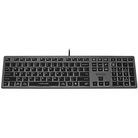 Tastiera A4 Tech A4TKLA47125 Bianco Nero Grigio QWERTY