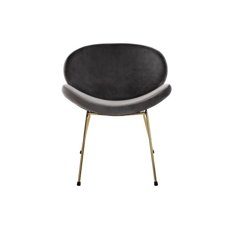 Sedia DKD Home Decor Nero Dorato Poliestere Metallo 62 x 58 x 73 cm