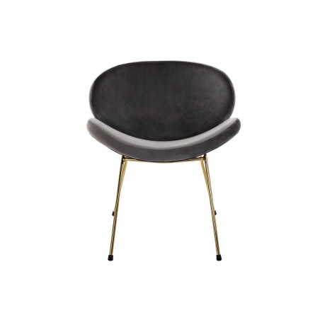 Sedia DKD Home Decor Nero Dorato Poliestere Metallo 62 x 58 x 73 cm