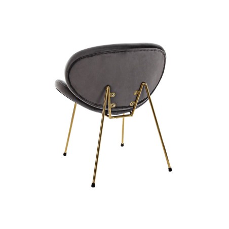 Sedia DKD Home Decor Nero Dorato Poliestere Metallo 62 x 58 x 73 cm