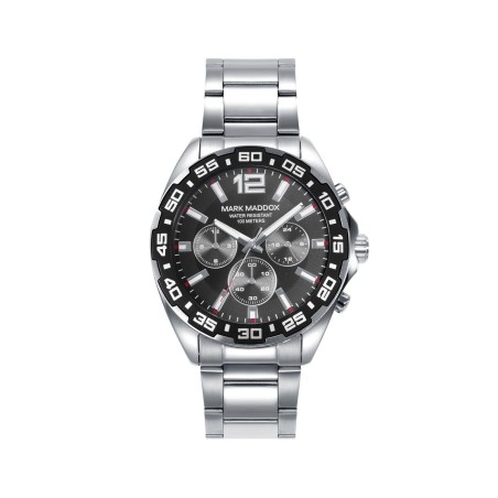 Orologio Uomo Mark Maddox HM0145-55 Nero Argentato (Ø 44 mm)