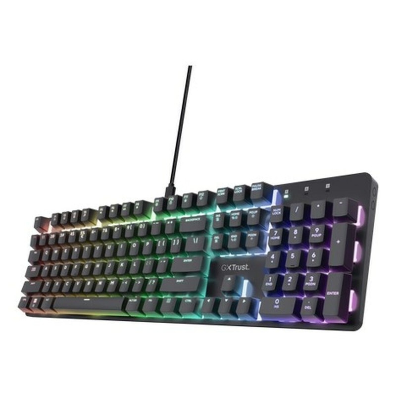 Tastiera per Giochi Trust GXT 871 Zora Nero Multicolore QWERTY Qwerty US Tastiera per Giochi Trust GXT 871 Zora Nero Multicolore QWERTY Qwerty US