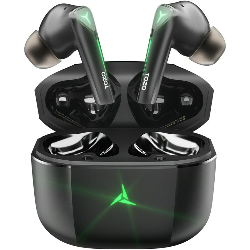 Auricolari Wireless con Custodia di Ricarica TOZO Gaming Pods Nero Auricolari Wireless con Custodia di Ricarica TOZO Gaming Pods Nero