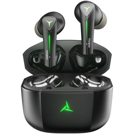 Auricolari Wireless con Custodia di Ricarica TOZO Gaming Pods Nero