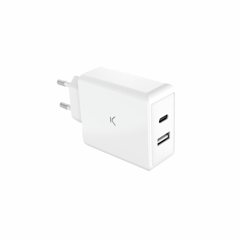 Caricabatterie da Parete KSIX Bianco 45 W Caricabatterie da Parete KSIX Bianco 45 W