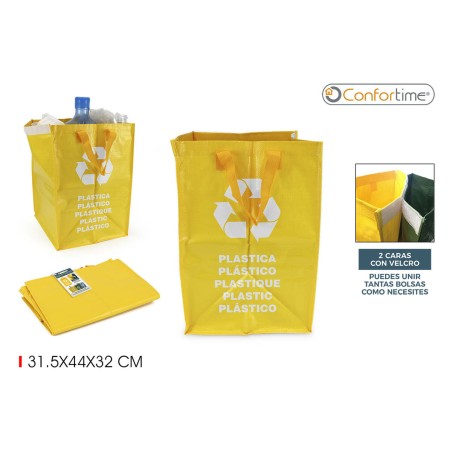 Sacchetti per la Spazzatura Confortime Plastic Giallo Plastica 24 Unità