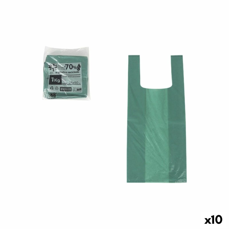 Borsa Multi-uso Inde Verde 35 x 50 cm (10 Unità) Borsa Multi-uso Inde Verde 35 x 50 cm (10 Unità)
