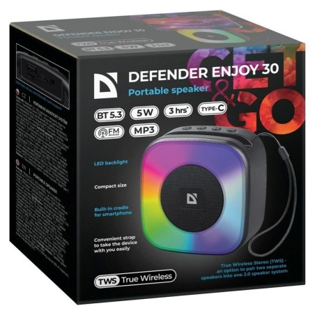 Altoparlante Bluetooth Portatile Defender 65930 Nero 5 W