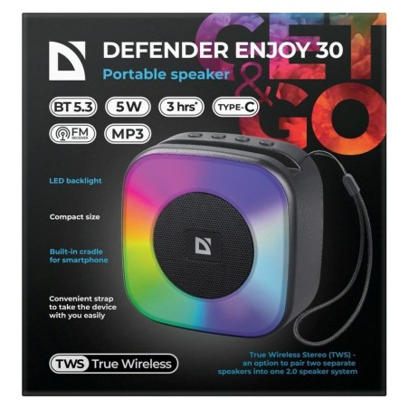 Altoparlante Bluetooth Portatile Defender 65930 Nero 5 W