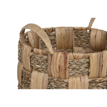 Set di Cestini Home ESPRIT Naturale Metallo Giacinto d'acqua (4 Pezzi)