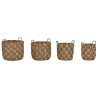 Set di Cestini Home ESPRIT Naturale Metallo Giacinto d'acqua (4 Pezzi)