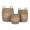 Set di Cestini Home ESPRIT Naturale Giacinto d'acqua (3 Pezzi)