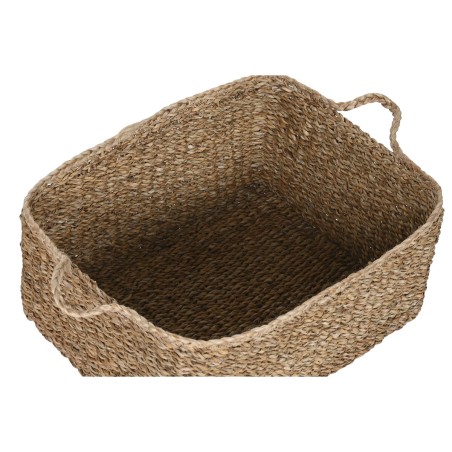 Set di Cestini Home ESPRIT Naturale Fibra naturale Boho 50 x 40 x 30 cm 3 Pezzi