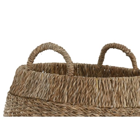 Set di Cestini Home ESPRIT Naturale Metallo Erba di mare (3 Pezzi)