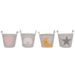 Cesta Decorativa Home ESPRIT Multicolore 36 x 36 x 40 cm (4 Unità)