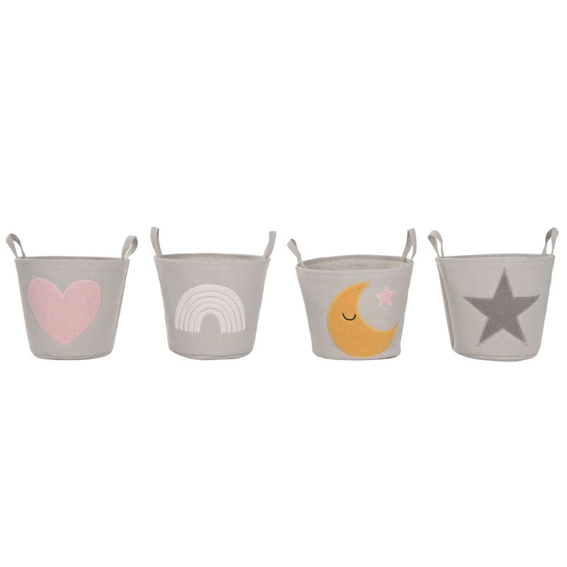 Cesta Decorativa Home ESPRIT Multicolore 36 x 36 x 40 cm (4 Unità) Cesta Decorativa Home ESPRIT Multicolore 36 x 36 x 40 cm (4 Unità)