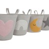Cesta Decorativa Home ESPRIT Multicolore 36 x 36 x 40 cm (4 Unità)