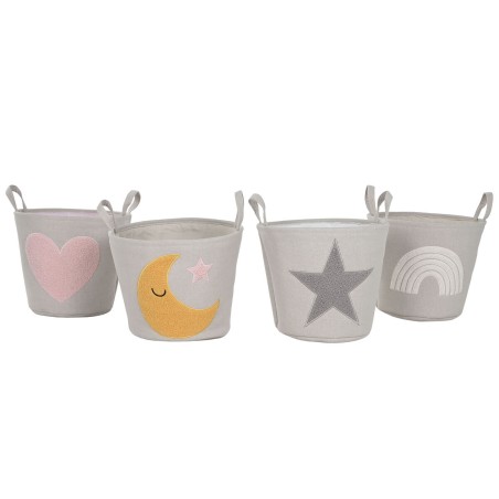 Cesta Decorativa Home ESPRIT Multicolore 36 x 36 x 40 cm (4 Unità)